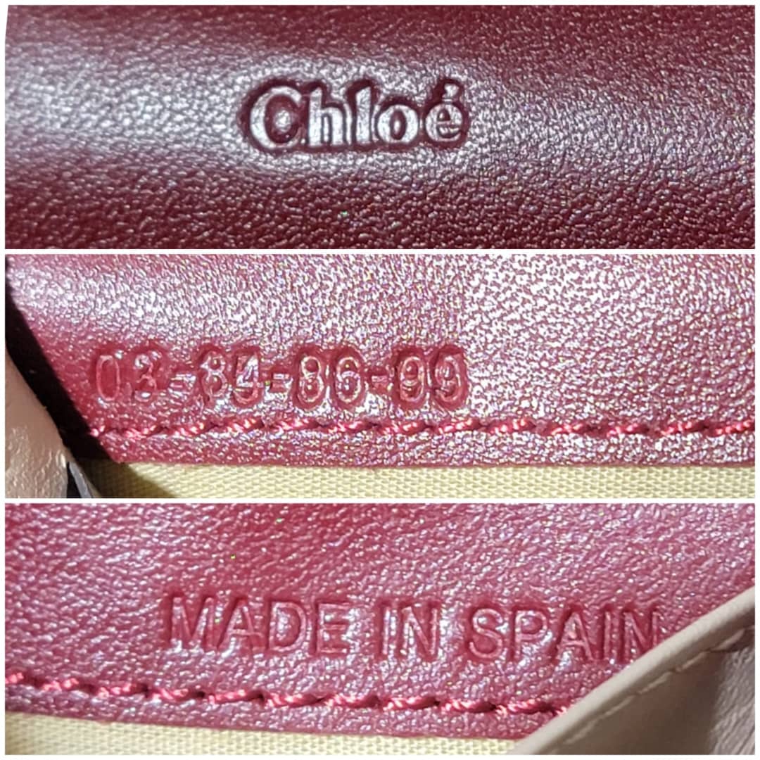Chloe Long Georgia Flap Wallet Burgundy - Image 5