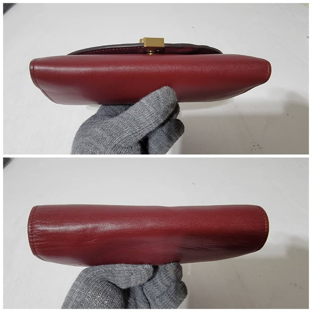 Chloe Long Georgia Flap Wallet Burgundy - Image 8