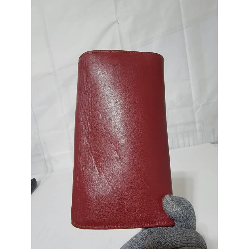 Chloe Long Georgia Flap Wallet Burgundy - Image 12