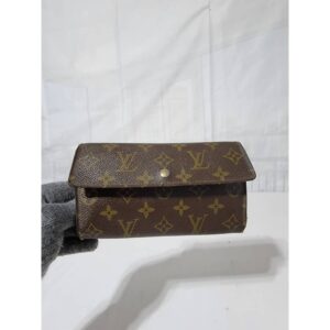 Louis Vuitton Long Monogram Sarah Porte Tresor Pochette Monnaie Credit Wallet Brown
