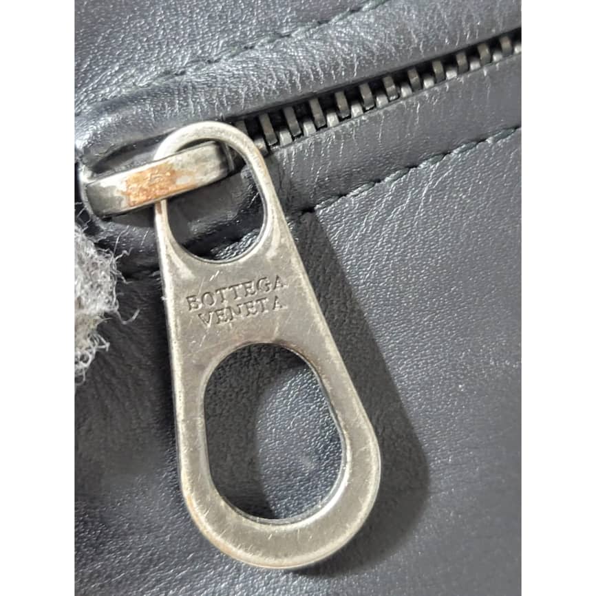 Bottega Veneta Intrecciato Leather Flap Snap Pouch Black - Image 12