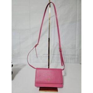 PRADA Saffiano Lux Metal Flap Wallet with Strap Peonia Geranio