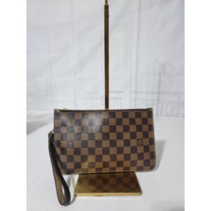 LOUIS VUITTON Damier Ebene Neverfull Pochette Brown