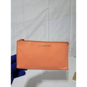 BURBERRY Patent Constantine Continental Wallet Peach