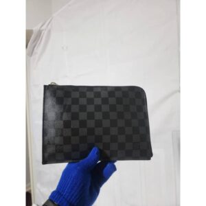 Louis Vuitton Damier Graphite Pochette Jour PM Zip Around Portfolio Clutch
