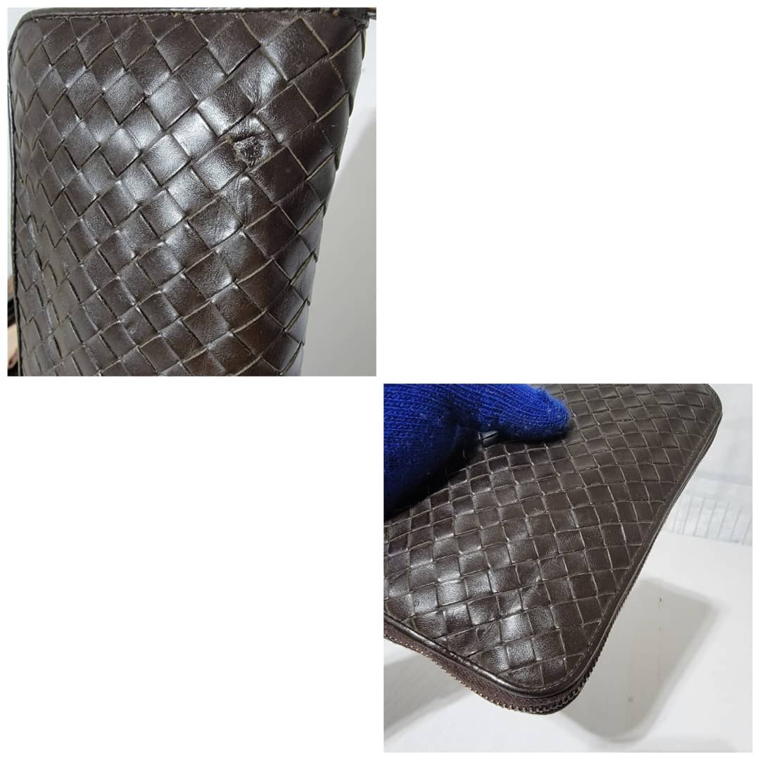 Bottega Veneta Intrecciato Leather Zip Around Continental Wallet Deep Chocolate Brown - Image 9