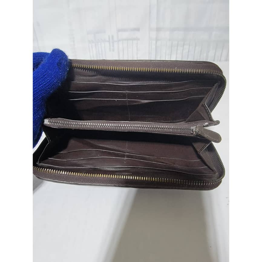 Bottega Veneta Intrecciato Leather Zip Around Continental Wallet Deep Chocolate Brown - Image 11