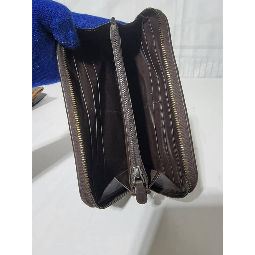 Bottega Veneta Intrecciato Leather Zip Around Continental Wallet Deep Chocolate Brown - Image 12