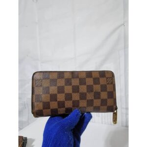 Louis Vuitton Damier Ebene Canvas Zippy Wallet Brown