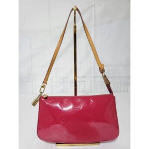LOUIS VUITTON Patent Vernis Pochette Accessories NM Rose Pink
