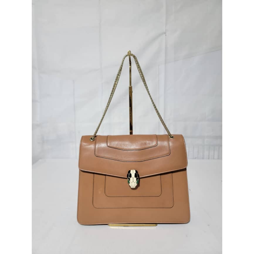 Bvlgari Large Serpenti Forever Shoulder Bag Brown