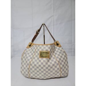 LOUIS VUITTON Galliera PM Damier Azur Shoulder Bag White/Beige