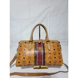 MCM 2WAY VISETOS SHOULDER BAG COGNAC