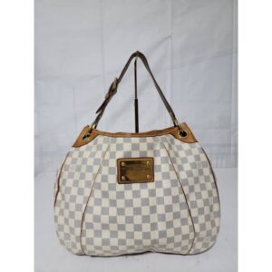 LOUIS VUITTON Galliera PM Damier Azur Shoulder Bag White/Brown