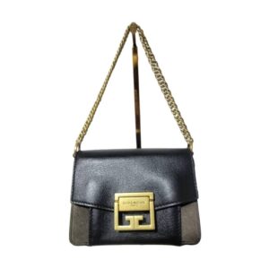 Givenchy Leather And Suede Small GV3 Shoulder Bag Black