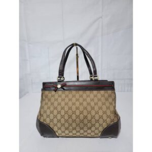Gucci GG Canvas Mayfair Bow Tote Bag Beige/Brown