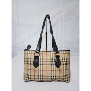 BURBERRY Haymarket Check Medium Regent Tote Bag Chocolate/Beige