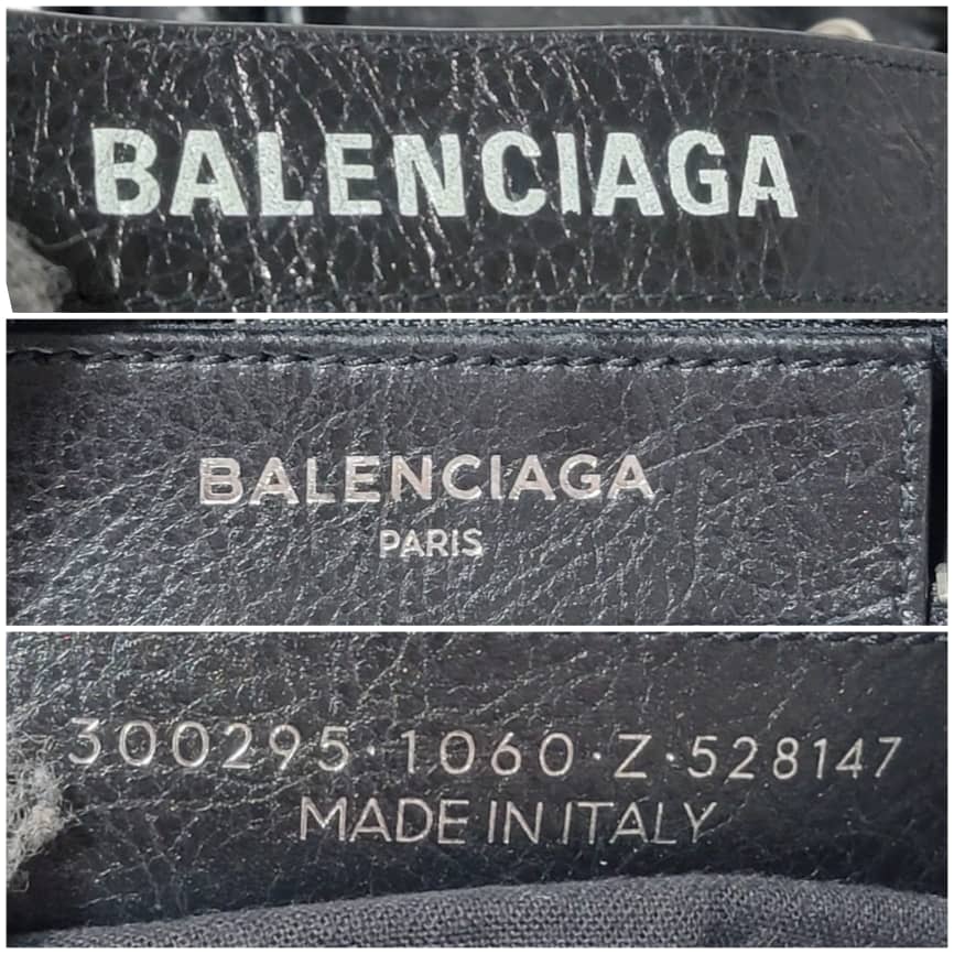 BALENCIAGA Mini Agneau Classic Silver Hardware City Black - Image 4