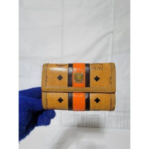 MCM Cognac Visetos Trifold wallet