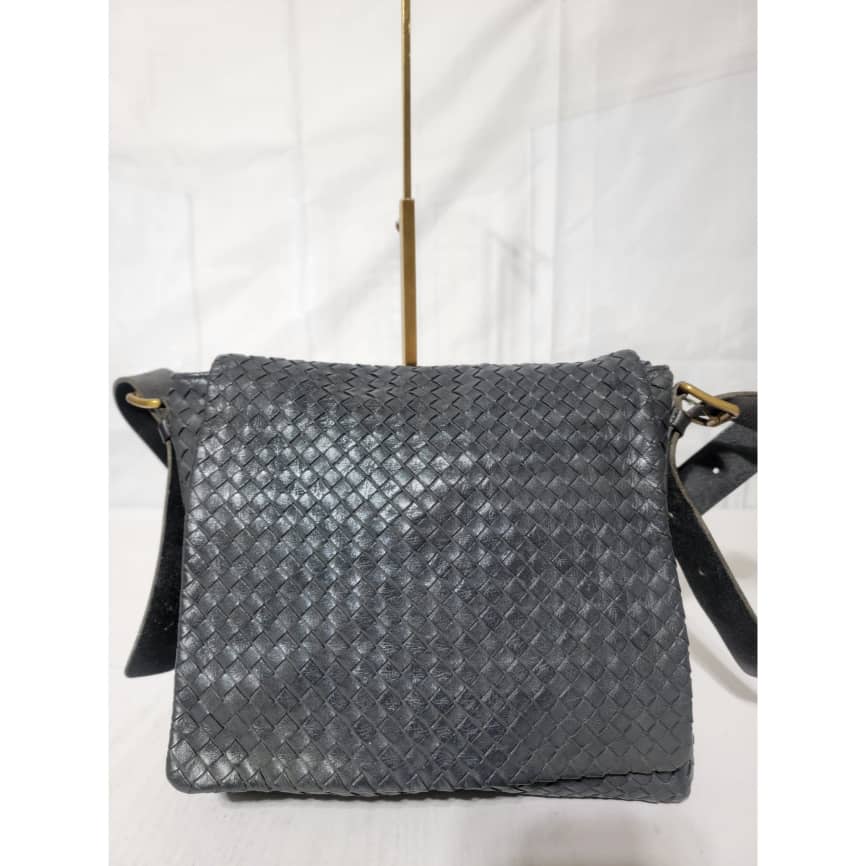 Bottega Veneta Brown Moro Intrecciato Leather Large Crossbody Messenger - Image 8