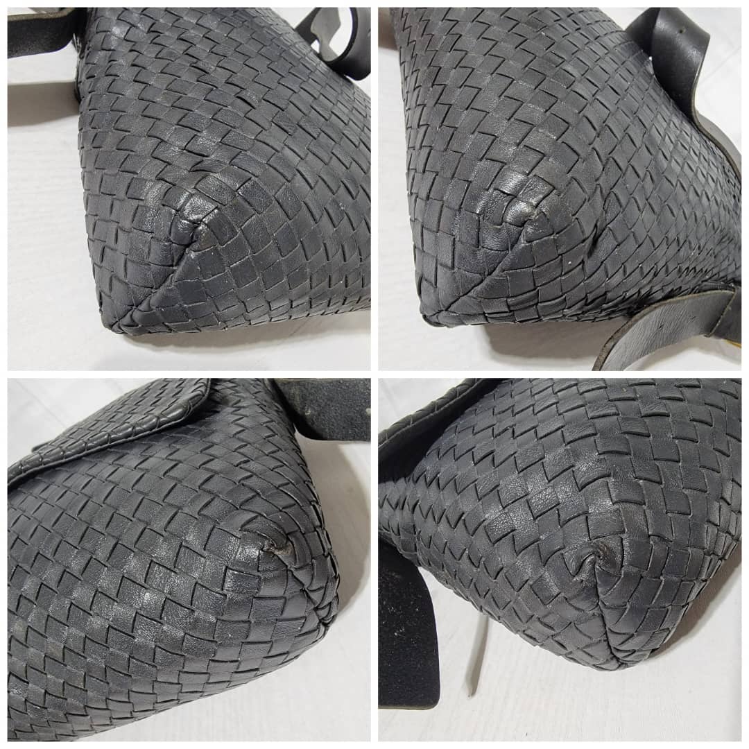 Bottega Veneta Brown Moro Intrecciato Leather Large Crossbody Messenger - Image 14