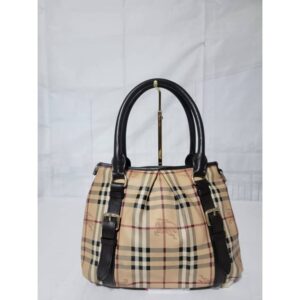 Burberry Northfield Convertible Tote Haymarket Coated Canvas