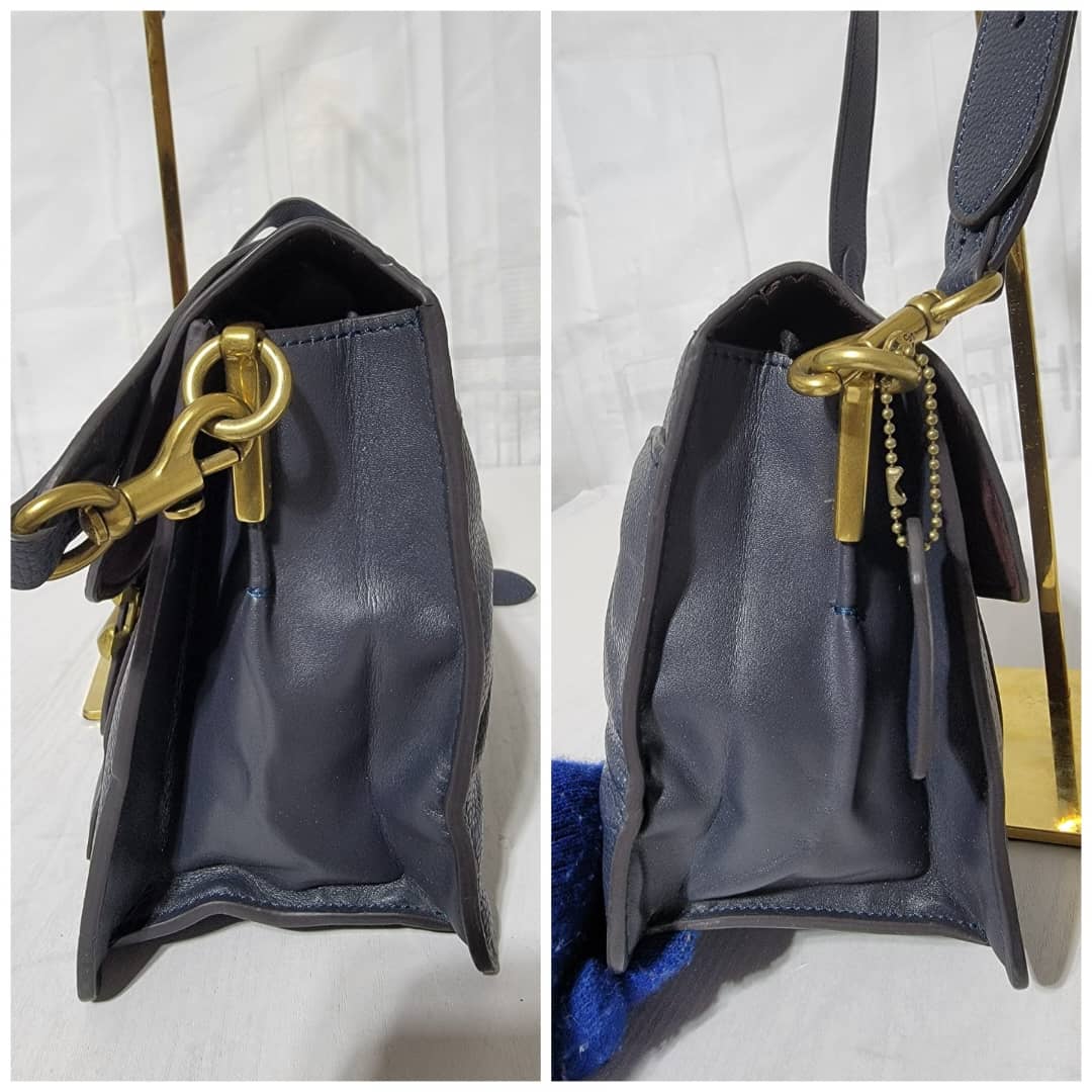 Coach C Navy Leather Tabby Crossbody Bag - Image 7