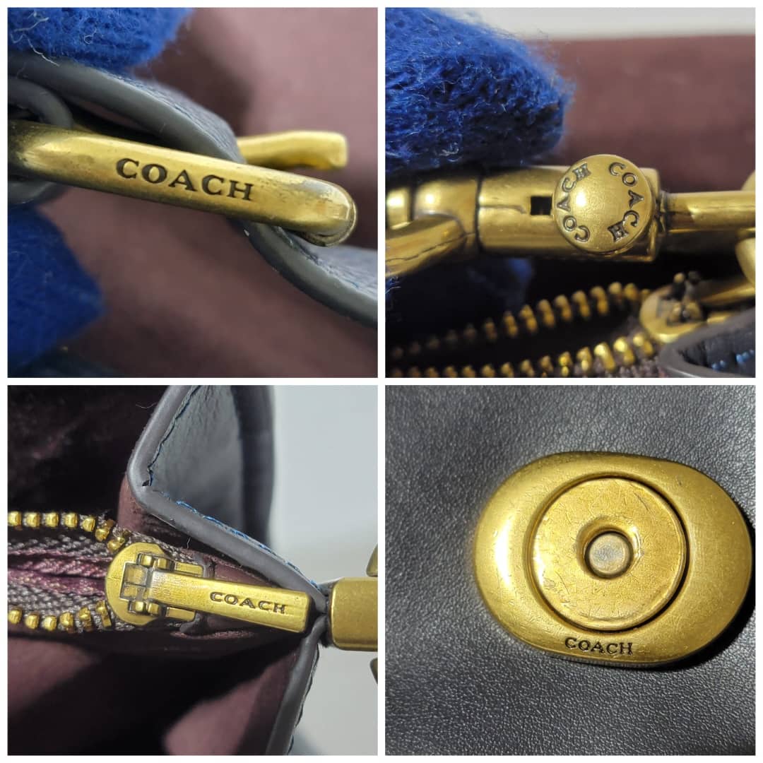 Coach C Navy Leather Tabby Crossbody Bag - Image 9