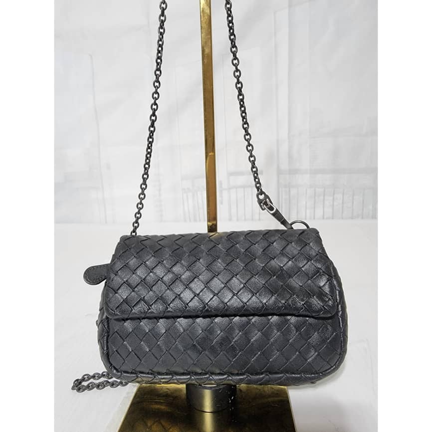 BOTTEGA VENETA Intrecciato Nappa Small Leather Crossbody Bag - Image 8