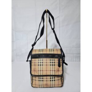 Burberry Beige/Black Messenger Crossbody Shoulder Bag