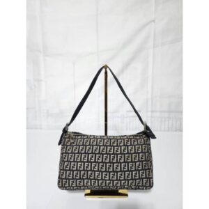Fendi Vintage Zucchino Canvas Baguette Black/Grey
