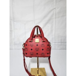 MCM Visetos Essential Mini Tote Bag Red