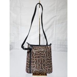 Salvatore Ferragamo Coated Canvas Shoulder Bag Brown
