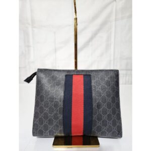 Gucci GG Supreme Web Clutch Bag