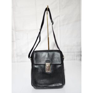 PRADA Saffiano Messenger Satchel Bag Black