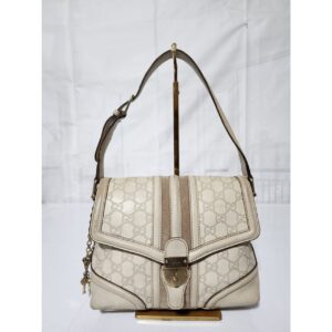 GUCCI Vintage Guccissima Treasure Flap Off-White