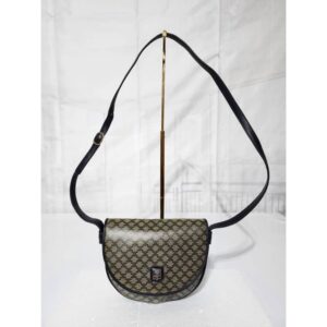 CELINE Macadam Crossbody Bag Navy Blue/Beige