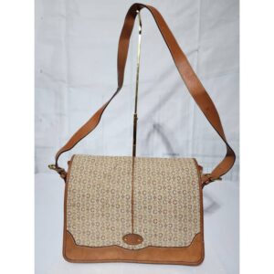 Celine Vintage Messenger/Crossbody Bag Brown/ Beige