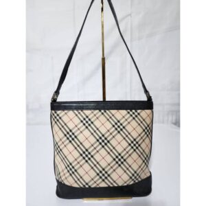 Burberry Vintage Nova Check Canvas Shoulder Bag Beige/Black