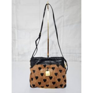 Burberry Little Crush Heart Ponyhair Bag Brown/Black