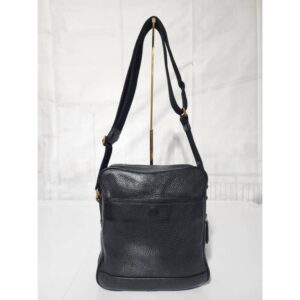 Burberry Nova Leather Messenger Bag Black