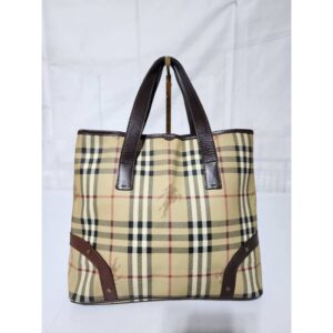 Burberry London Haymarket Check Shoulder Bag Brown/Beige