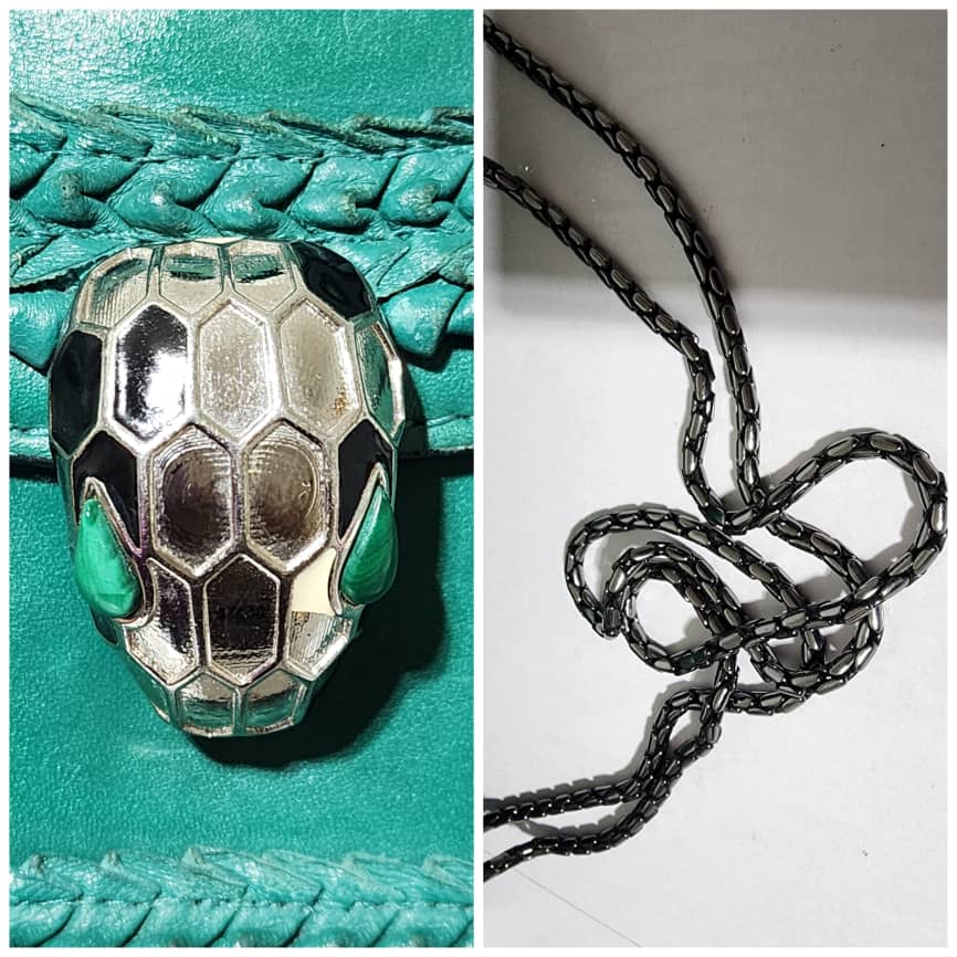 BVLGARI Plissé Serpenti Forever Flap Bag Green - Image 12