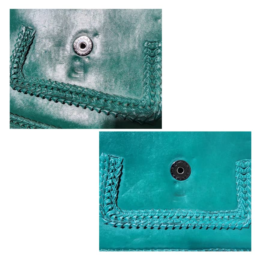 BVLGARI Plissé Serpenti Forever Flap Bag Green - Image 13