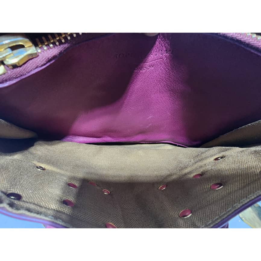 Sophie Hulme Leather Zip Bowler Bag Wine - Image 15