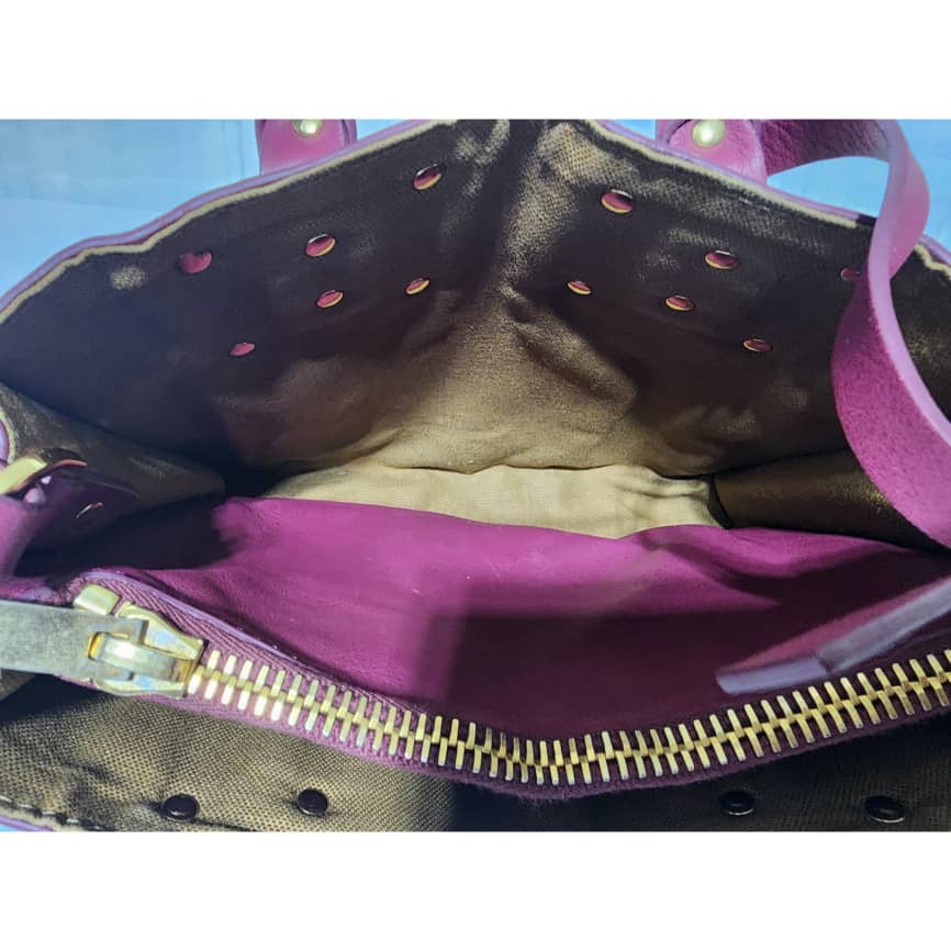 Sophie Hulme Leather Zip Bowler Bag Wine - Image 14