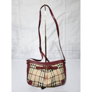 Burberry Haymarket Check Smithfield Crossbody Beige/Burgundy