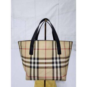 BURBERRY LONDON Nova Check Handle Bag Black/Beige