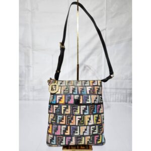FENDI Zucca Canvas Shoulder Bag Multicolor/Black