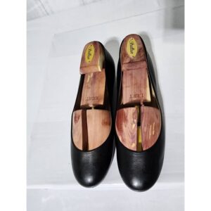 Chanel Cavier Leather Round Toe Pumps Flat Shoe Black Size 40